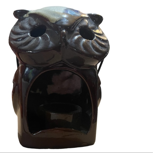 vintage 1970s Inarco owl tealight & incense holder - Picture 1 of 7